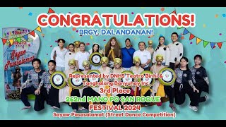 262nd Mano Po San Roque Festival 2024 Sayaw Pasasalamat Street Dance Competition 3rd Place [upl. by Publias]