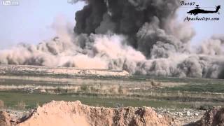 Airstrike on Insurgents by 9 1000lb JDAMs GBU32 [upl. by Nerad]