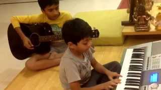 Empire of the Cloud coveriron maiden performed by kids Khyatt 14 and Drona 9 Up the IRONS [upl. by Godwin533]