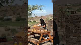 Breakfast in the mountain 🤎  📍 Damani Lodges Hatta shortsvideo shortsviral [upl. by Liane]