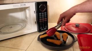 How to Crisp Frozen Chicken Strips in the Microwave with Reheatza® [upl. by Ardnuhsal893]