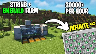 Easy AUTOMATIC String  Emerald Farm in Minecraft 120 [upl. by Bautista]