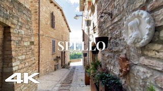 4K Spello Walking Tour  The beauty of Umbria  Ambience City Sounds [upl. by Neils]