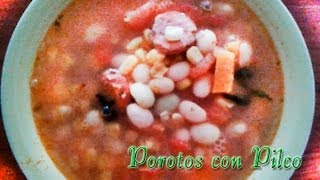 Receta Porotos Granados con Pilco y Ensalada a la chilena  Beans Recipe Pilco [upl. by Jobye211]