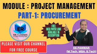 PART 1 PROCUREMENT  MODULE PROJECT MGMT  BSNL LDCE JTOT TO SDETll LICE SDE AGM BSNL [upl. by Llenra]