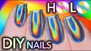 100 PURE HOLO holographic NAILS GEL and NOGEL POLISH [upl. by Shull]