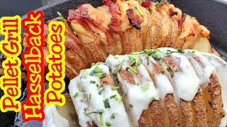 How to make hasselback potatoes on a pellet grill [upl. by Robers]