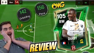 PACE KING DIABY IS WORTH 300Million  GAMEPLAY amp REVIEW 🔥EAFCMOBILE25playerreview [upl. by Llenod]