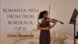 Cécile Chaminade Romanza no2 from Trois Bordeaux op31 [upl. by Thant264]