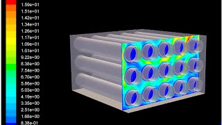 CFD Modeling of Plate Fin and Tube Heat Exchanger CFD Simulation using ANSYS Fluent [upl. by Okier422]