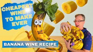 How to Make Wine from Fruit  Banana Wine Recipe  Cheapest Wine Ever Banana Wine Part I [upl. by Eveiveneg]