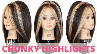 How to do Chunky Highlights Hair Tutorial  CHUNKY BLONDE HIGHLGIHTS [upl. by Curry]