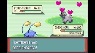 POKEMON EMERALD  CHINCHOU  BESO AMOROSO  LOVELY KISS [upl. by Suedama515]