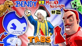 HELLO NEIGHBOR BEDTIME STORY Pt 2 TABS COMPETITION  BENDYS vs MART w MINECRAFT FGTEEVTHE END [upl. by Phemia651]