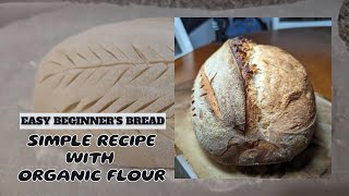 EASY Beginner Bread  Testing Bread 365 Organic Flour from Whole Foods [upl. by Mott703]