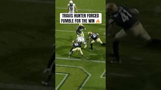 Travis Hunter GAMEWINNING forced fumble for Colorado in OT 🙌 [upl. by Meedan28]