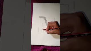 N letter ideas drawing drawingideas easydrawstepbystep youtubeindia easyarts [upl. by Aicenra780]