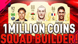 FIFA 19 1 MILLION COIN SQUAD BUILDER OVERPOWERED SQUAD BUILDER amp THE BEST CUSTOM TACTICS ON FIFA 19 [upl. by Hareehat]