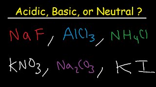 Acidic Basic and Neutral Salts  Compounds [upl. by Eiznek104]