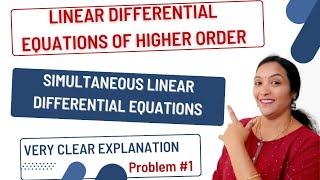 Simultaneous linear differential Equations in Telugu [upl. by Parlin456]