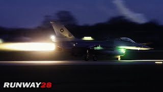 F16 Viper Night Operations  Full Afterburners in Darkness at Volkel [upl. by Latton851]