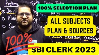 SBI CLERK 2023 Complete Strategy All Subjects  100 Selection Plan Free Source Test  Harshal Sir [upl. by Mort]