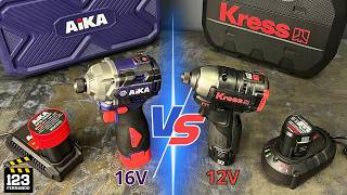 AIKA 16V ou KRESS 12V COMPARATIVO PARAFUSADEIRA de IMPACTO AIKA ADW150B versus Kress KUB 502 [upl. by Atterys]