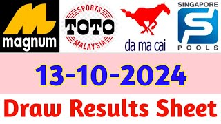 13102024 Today 4D Results Magnum Toto KudaDamacai  4d Result Today  Today 4d Result Live [upl. by Wesley]