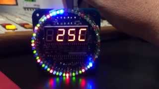 DIY DS1302 Rotation LED Electronic Clock Kit 51 SCM  My Results [upl. by Ayekat]