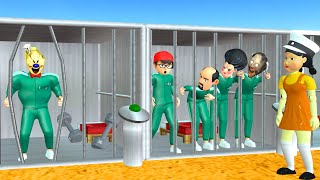 Scary Teacher 3D vs Squid Game Help Miss T and Nick Escape Granny’s Prison 5 Times Challenge [upl. by Seel]