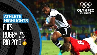 🇫🇯 Fijis road to the Rugby 7s Gold Medal🥇 All Mens Tries at Rio 2016  Athlete Highlights [upl. by Hayalat862]