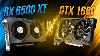 GeForce GTX 1650 GDDR6 vs Radeon RX 6500 XT qual a melhor PLACA BARATINHA [upl. by Rotman]