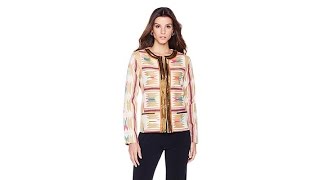 Sharif Kilim Fabric Jacket with Beading [upl. by Jacobba]