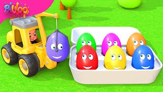 Learn colors with Box of Surprise Eggs  BluLoo Nursery Rhymes amp Kids Songs [upl. by Opiuuk]