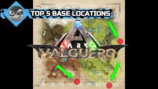 ARK Valguero  TOP 5 Base locations  big flat spots  Valguero base locations [upl. by Merrie]