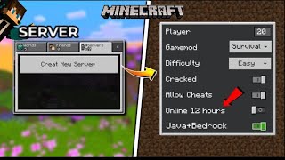 Create Minecraft server PeJava  Mobile Pc player play together [upl. by Allista]