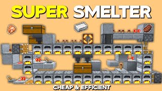 Minecraft BEST Super Smelter  27 Furnace Smelter  Super Fast [upl. by Chapell]