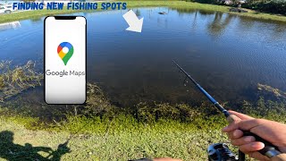 Finding fishing spots with GOOGLE MAPS mullet run [upl. by Mellie]