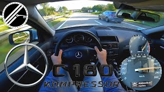 Mercedes w204 C180 156 hp top speed [upl. by Amabil]