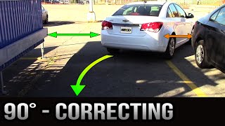 90 degrees Parking  How to Correct Yourself [upl. by Nylinnej]