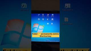 Folder 📁 permanently delete shortcut key folder computer asmrvideo viralvideo shortsvideo [upl. by Inittirb]