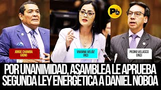 Viviana Velóz RC Jorge Chamba ADN Pedro Velasco IND Asamblea le aprueba la segunda ley ener [upl. by Wiskind]