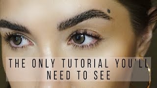 FAUX MICROBLADED EYEBROWS Technique for “Natural Model Brows”  Realistic Brow Tutorial [upl. by Rehtae]