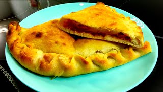 Delicious Pizza Calzone with Cheese and Onions in the HOME OVEN  Easy cooking [upl. by Medina322]