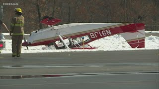 Plane flips at Robertson Airport in Plainville [upl. by Bobby]