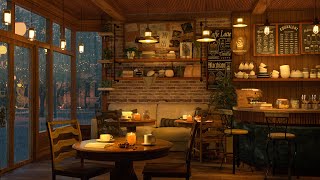 4K Cozy Coffee Shop with Smooth Piano Jazz Music for Relaxing Studying and Working [upl. by Mayer693]