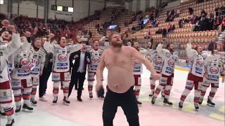 Oskarshamn går upp till SHL  Timrå  Oskarshamn match 7 Höjdpunkter firande och intervjuer [upl. by Yluj]