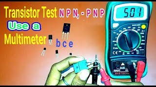 Transistor Test N P N P N P Use a Multi meter [upl. by Anaili897]