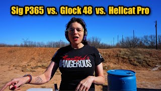 Sig P365 vs Glock 48 vs Hellcat Pro [upl. by Ydoc]