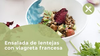 Ensalada de lentejas con vinagreta francesa  Vita33shop [upl. by Haisa]